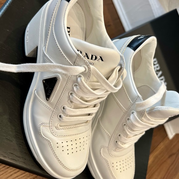Excellent condition RARE Prada Downtown high heel sneakers. Size 38.5 - Picture 4 of 15